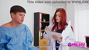 Dr. Greta Sweet Cures Her Patient's Cock With Wild Hospital Action