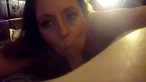 Wife gives blowjob to milf in verification video