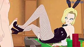 ANDROID 18 AND CHI-CHI IN BUNNY OUTFITS HAVE INTENSE SEX IN THIS DRAGON BALL HENTAI