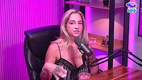 blonde in lingerie reaches orgasm with lesbian touch