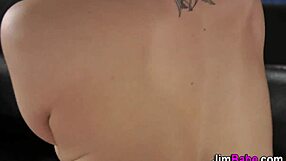 European Teen Rubs Vagina in Stockings and Shoes