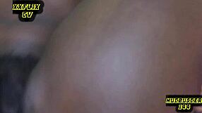 Intense Ebony Teen 18+ Missionary Fuck with Cum in Pussy POV