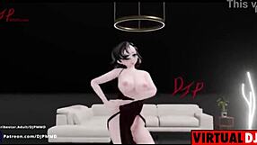 Is cute futa rachel dancing seductively to pop blender mmd?