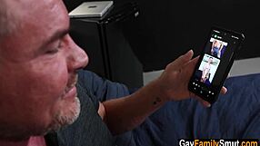 Stepfather Catches Stepson in Gay Rimjob Taboo.