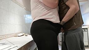 we just wanted to hang laundry, but ended up fucking the chubby milf.