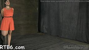 slave endures rough bdsm with cock sucking and fucking in harness