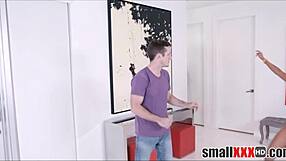 Tiny Asian Teen Berlyn Toy Fucked by Big White Cock