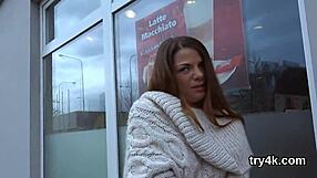 Sweet cutie blows penis in pov. Gets vagina nailed.