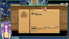 In this anime hentai, the brunette witch trainer with big tits teaches college students in part 20