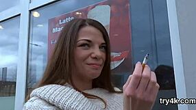 Sweet cutie blows penis in pov. Gets vagina nailed.