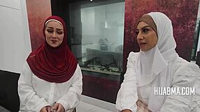 Jealous Wives In Hijab Take Turns