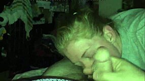 in this homemade video, the blonde lass blows the cock and swallows the cum