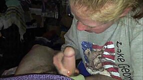 in this homemade video, the blonde lass blows the cock and swallows the cum