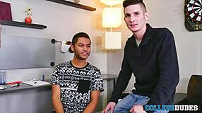 elijah west subtly sucks jaden bentley's big cock in amateur blowjob scene