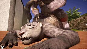 Диви животни фъри хентай: Анал действие освободено