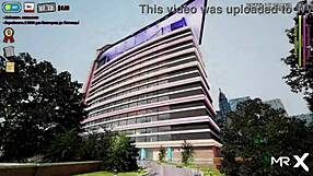 chubby girl says, 'i want that promotion badly' in hentai game