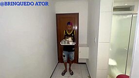 Did the blonde babe ask for morning sex in the hotel?