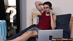 Stepfather Catches Stepson in Gay Rimjob Taboo.