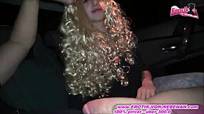 German Teen Hooker Sucks and Pees in Public Street Scene