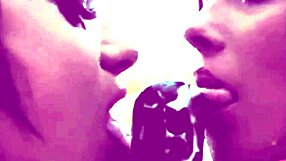 Girls enjoy milk cream fun together