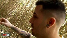 cute young french slut blows outdoors