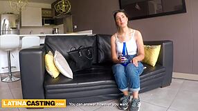 Latina Lingerie Model's Tight Pussy Pounded by Huge Cock in Casting