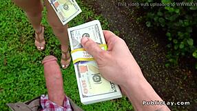 bubble butt blonde banging in the garage out in public