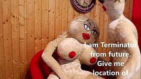terminator robot from future bangs sex doll in tight ass