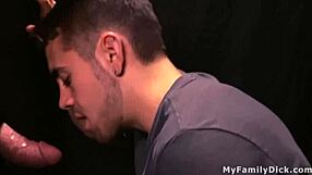 i put my dick in the glory hole and my stepson sucked it behind