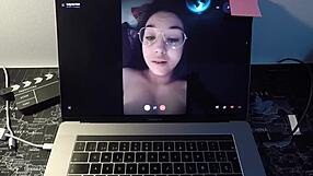 Spanish BBW milf with big tits and ass fucks fan on webcam in hot session