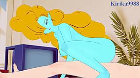 Watch Panchy, Bulma's mom, and Zangya in intense hentai sex with creampie!