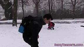 pussyloving threeway teen doggystyled with blowjob and riding 😏