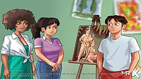 Uncensored Summertime Saga erotic picture featuring a naughty headmistress