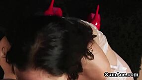 Hot Beauty Receives Facial Cumshot and Swallows Every Drop
