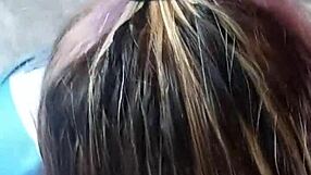 Blonde Girlfriend Giving Blowjob to Friend, Swallowing Cum as Liquid Lunch