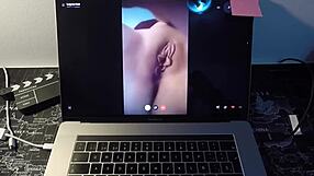 Spanish BBW milf with big tits and ass fucks fan on webcam in hot session