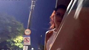 Risky Blowjob At Bus Stop Beside Beautiful Stranger