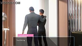 3D game with mature brunette and big ass lovers