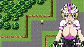 Blonde virgin flashes tits and loses virginity in the dark!