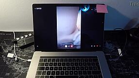 Spanish BBW milf with big tits and ass fucks fan on webcam in hot session