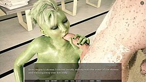 Asian cutie loves to ride big cock in 3D game