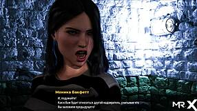 3d anime chick spreidt benen wijd in hentai game