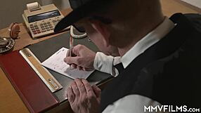 Black Brunette Fucked By Old