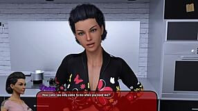 Alexandra explores erotic hentai in anime game