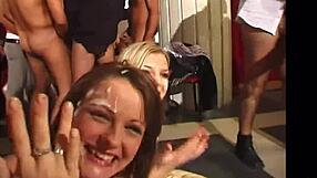 sperma party kicks off with wild italian gangbang action