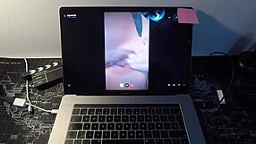 Spanish BBW milf with big tits and ass fucks fan on webcam in hot session