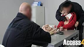 teen caught by fake cops, cindy shine in trouble. petite frame no match for them.