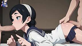 jujutsu kaisen rule34 compilation featuring various anime characters in action-packed scenes