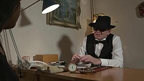 Black Brunette Fucked By Old