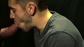 i put my dick in the glory hole and my stepson sucked it behind